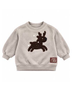 ZARA Kids Sweatshirt Size 2 Years 92 cm Deer Fleece Winter Pullover